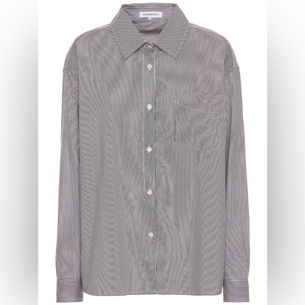 Button-Up Poplin Striped Matching Set - Picture 3 of 13